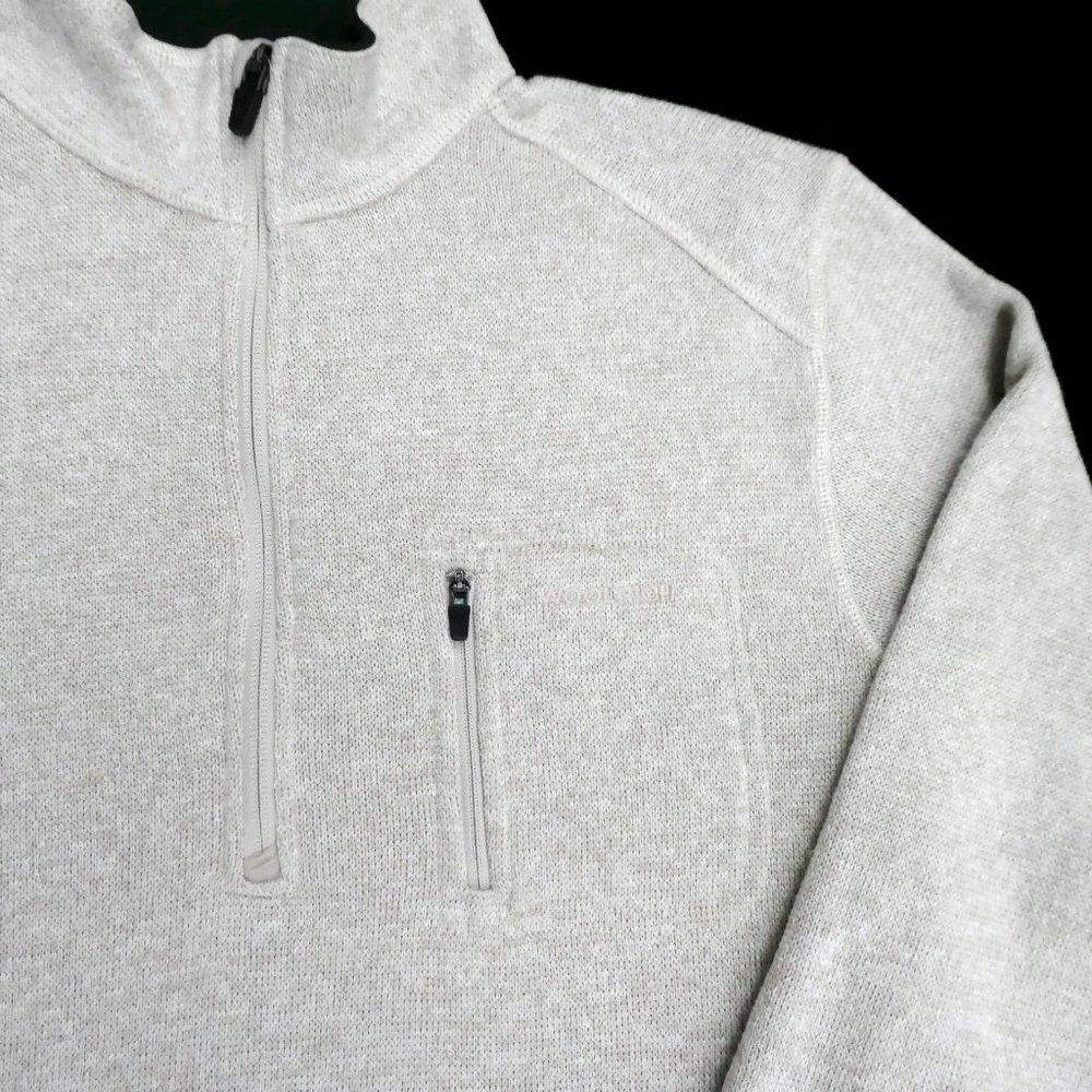Woolrich Oatmeal Quarter Zip Pullover Vents  M - Picture 6 of 12